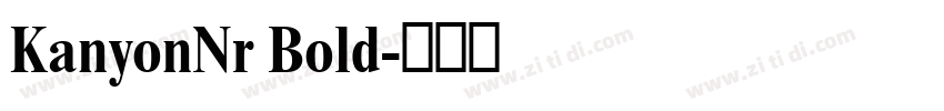 KanyonNr Bold字体转换